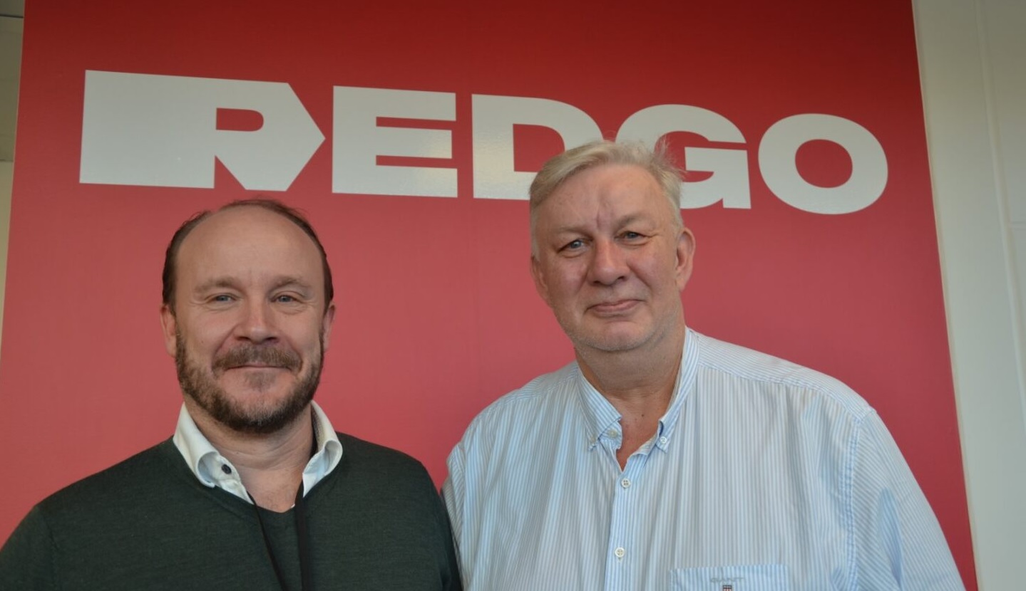 Redgo-sjef Tommy Uttakleiv og Henrik Magnusson, Manager Mobility Services and Head of Innovation.
