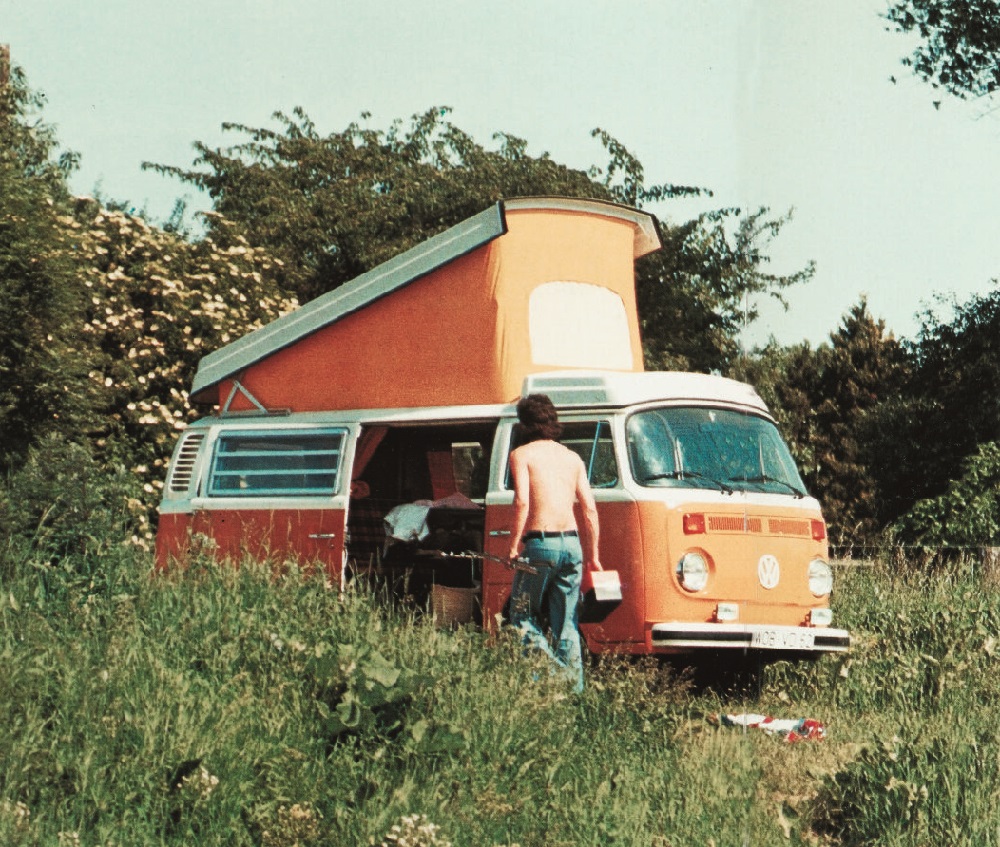 VW Transporter har lenge vært en ettertraktet campingbil Dette er en 1976-modell. 